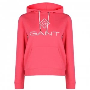 Gant Lock Up Logo Hoodie - 648 WATERMELON