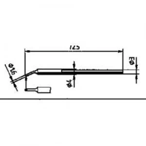 Soldering tip Bevelled Ersa 212 WD Tip size 1.6 mm