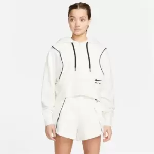 Nike Air Womens Full-Zip Fleece Hoodie - White