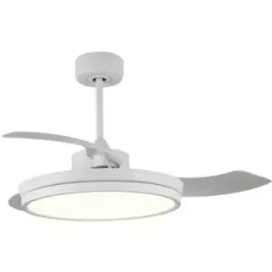 Cristal Record Areca dc LED Ceiling fan 48W cct White