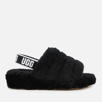 UGG Womens Fluff Yeah Slippers - Black - UK 7