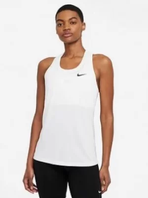 Nike Training Df Racerback Tank Top, White, Size 2XL, Women