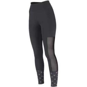 Aubrion Womens/Ladies Elstree Mesh Horse Riding Tights (L) (Black)