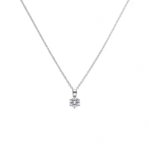 Diamonfire Silver White Zirconia Solitaire Pendant P4608