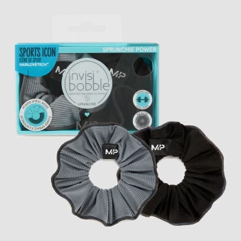 MP X Invisibobble Power Sprunchie - Black/Ice Blue - 2 PACK