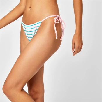 Jack Wills Newton Tie Side Bikini Bottoms - White Stripe