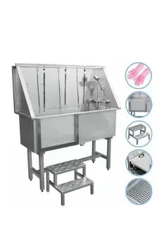 Pet Dog Bath Steel Tub Washing Station 400mm