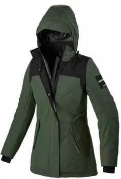 Spidi Metropole Womens Jacket, black-green, Size L, black-green, Size L for Women