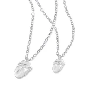 The Rolling Stones - Silver Tongue Necklace & Bracelet Set