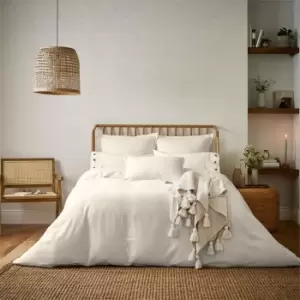 Morris and Co Pure Linen Cotton Duvet Cover White - White