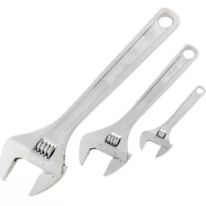 Kennedy 4"/8"/12" Chrome Finish Adjustable Wrench Set