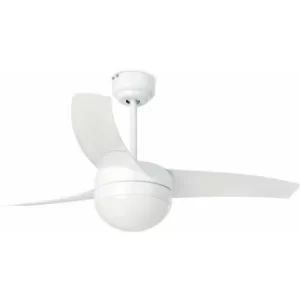 Faro Easy 2 Light Small Ceiling Fan White with Light, E27