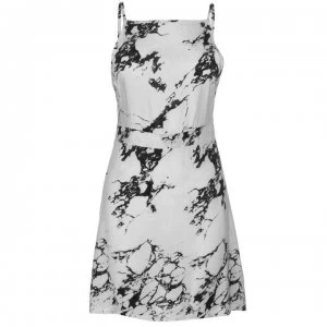 Firetrap Square Neck Dress - Wht/Blk Marble