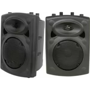 Loops - Pair of 400W 12' Passive Moulded Speaker Shock Proof 8 Ohm Disco Party Speakon