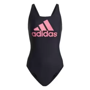 adidas SH3. RO Big Logo Swimsuit Womens - Legend Ink / Bliss Pink