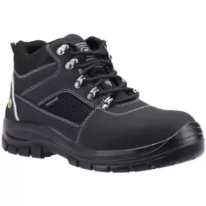 Mens Trophus Letic Nubuck Safety Boots (10 uk) (Black) - Black - Skechers