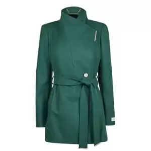 Ted Baker Roses Wool Wrap Coat - Green