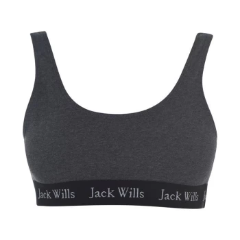 Jack Wills Carter Heritage Scoop Back Bralette - Grey