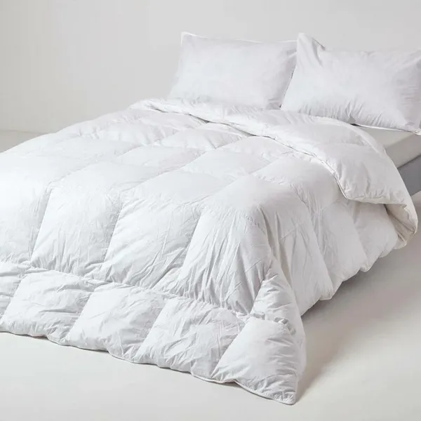 Duck Feather and Down 10.5 Tog Super King Size Autumn Duvet - White - Homescapes