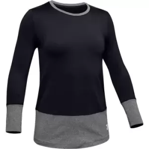 Under Armour ColdGear Long Sleeve Crew Sweatshirt Juniors - Black