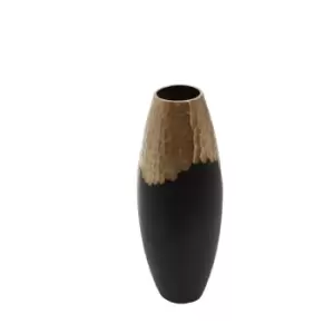 Olivia's Black And Gold Dimpled Vase Large