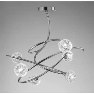 Ceiling light Maremagnum 6 Bulbs G9, polished chrome