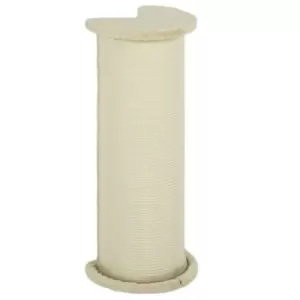 PawHut 85cm Tall Cat Scratching Post with Sisal Rope Covered Soft Plush, Anti Tip for Indoor Corner, Cabinet Corner, Sofa Corner - Beige