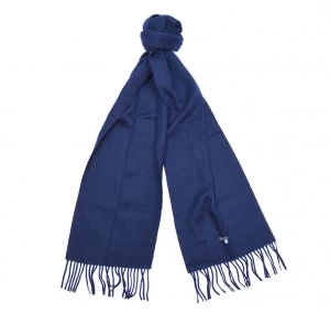 Barbour Mens Plain Lambswool Scarf - Navy