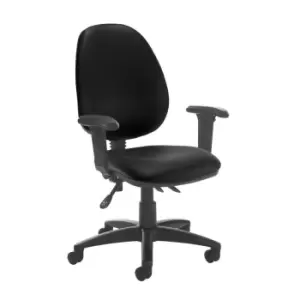 Dams MTO Jota High Back Asynchro Operators Chair with Fixed Arms - Tortuga Orang