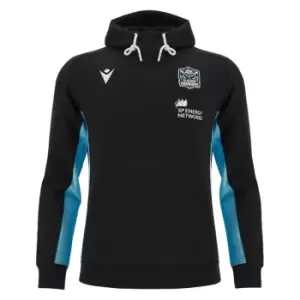 Macron Glasgow Warriors 23/24 Rugby Hoodie - Black