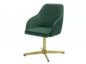 LPD Felix Green Velvet Upholstered Fabric Office Chair