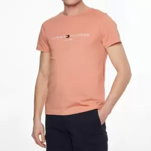 Tommy Hilfiger Mens Tommy Logo T-Shirt - Light Pink - XXL