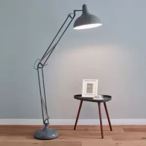 Grey Painted Oversize Task Floor Lamp