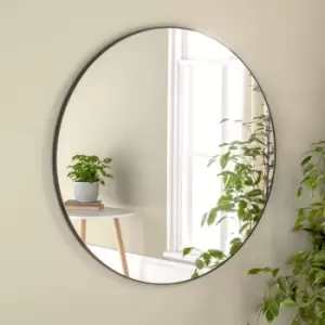 Olivia's Tuvalu Round Wall Mirror in Black