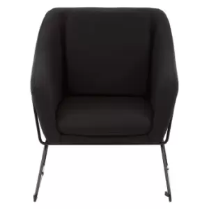 Stockholm Chair With Metal Legs Black