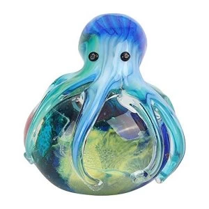 Objets d'Art Glass Figurine - Blue Octopus