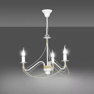 Emibig Tori White Multi Arm Chandelier 3x E14