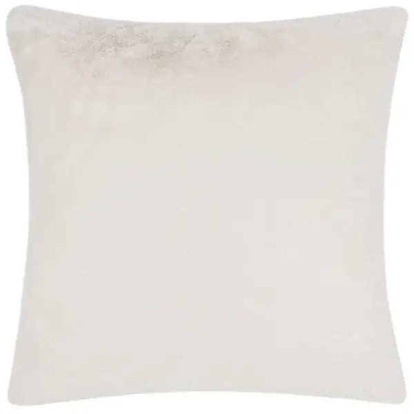 Stanza Faux Fur Cushion White / 55 x 55cm / Polyester Filled