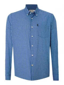 Mens Barbour Gingham Shirt Blue