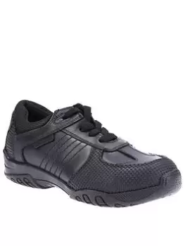 Hush Puppies Boys Jezza Lace Back To School Shoes - Black, Size 2 Older