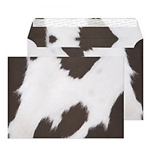 Creative Senses Natural Finish Coloured Envelopes C5 Peel & Seal 162 x 229mm Plain 135 gsm Friesian Cow Hide Pack of 125