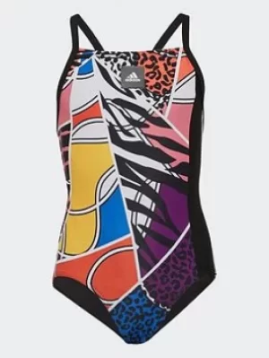 Boys, adidas Rich Mnisi Swimsuit, Black, Size 5-6 Years