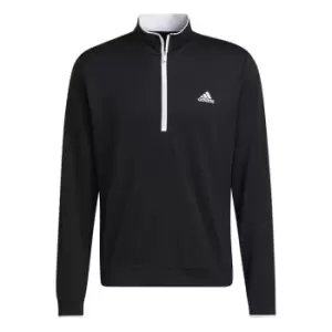 adidas UPF Lightweight Pullover Top Mens - Black