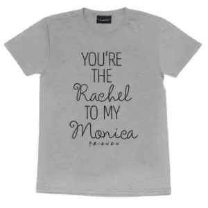 Friends Mens Rachel To My Monica T-Shirt (XL) (Grey Heather)