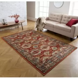 Oriental Weavers - Valeria 8024 r 60cm x 230cm Runner - Multicoloured and Red