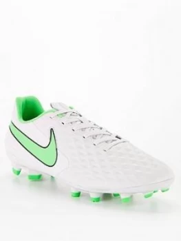 Nike Tiempo 8 Academy Firm Ground Football Boots - White , Green, Size 9, Men