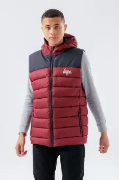 HYPE BURGUNDY NAVY KIDS GILET