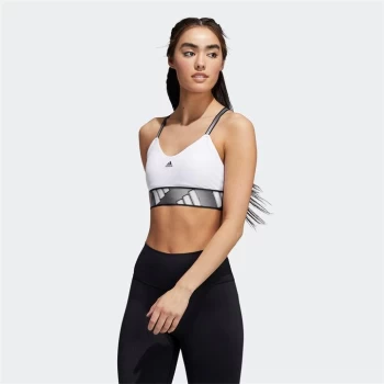 adidas All Me Light Support Training Bra Womens - White / Black