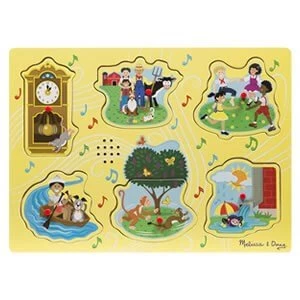 Melissa and Doug Sound Puzzle Sing Along Nursery Rhymes Blue