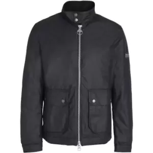 Barbour International Lutron Harrington Wax Jacket - Black